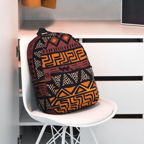 African Tribes Laptop Backpack African Art Backpack Bag With Adjustable Shoulder Straps - color: African Tribe _I1000