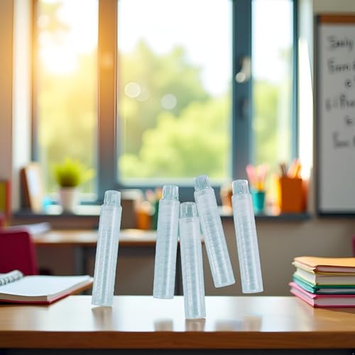 10Pcs Clear Plastic Chalk Holders Chalk Stick Holder Adjustable Cover Drawing Board Clips for Office, Writing and Correction Supplies