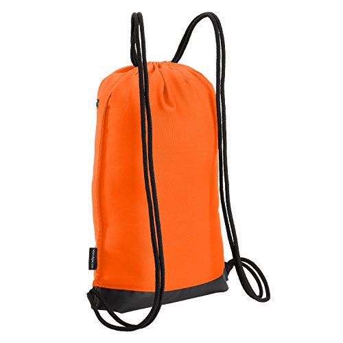 Skog Å Kust GymSak | Patented 2-in-1 Drawstring Cinch Bag with Removable Waterproof Dry Bag | Orange - color: Orange