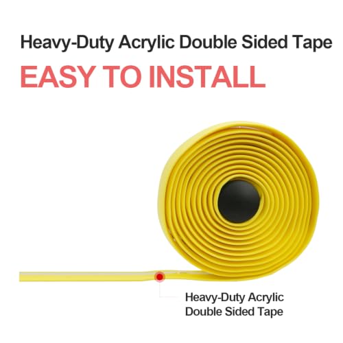 BD13 Bike Handlebar Tape, EVA Road Bike Bar Tape with Shock Absorbing Cushioning, Anti-Slip Bicycle Handlebar Wrap, Heavy-Duty Acrylic Double Sided Tape, (Yellow) - color: yellow