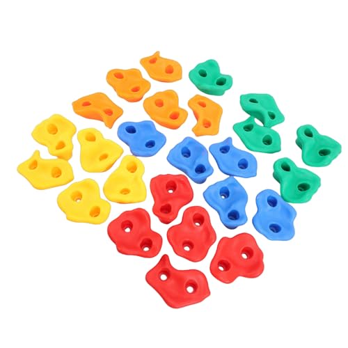 Rock Climbing Holds Set, Colorful Ergonomic Stones with Textured Grip for Indoor Outdoor Climbing Walls