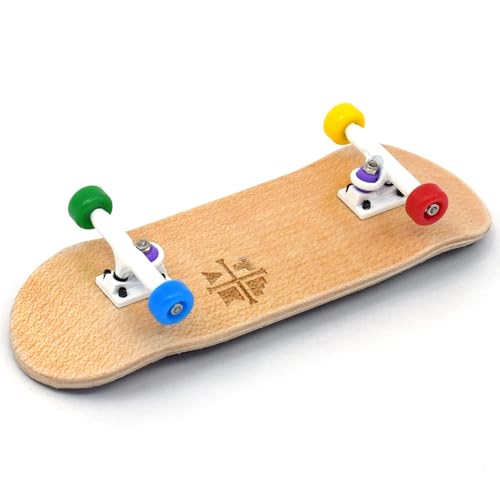 Teak Tuning 32mm Pro Fingerboard Complete - Fully Assembled with Pro Level Components - Pro Shaped Wooden Deck (32x97mm), UltraSpin Bearing Wheels, Prodigy Gen2 Trucks - Everything is Awesome