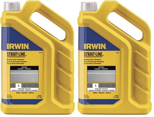IRWIN Tools STRAIT-LINE 65104 Standard Marking Chalk, 5-pound, White (65104) (Pack of 2) - size: 1 Count (Pack of 2)