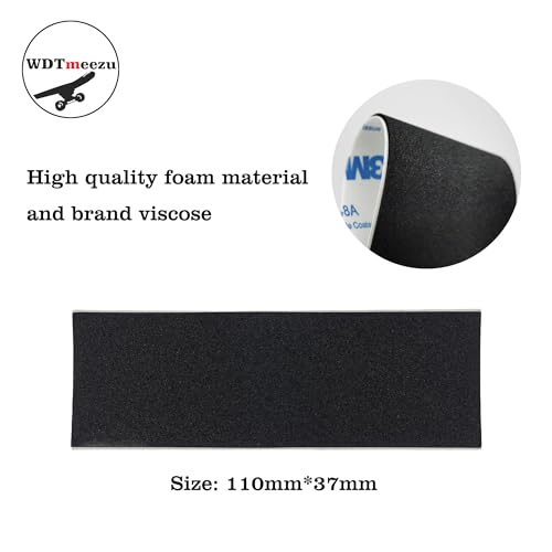 Fingerboard Foam Grip Tape(5pcs 110mm*37mm) Anti Slip Foam Tape for MINI Skateboard Finger Skateboard Installation Tools and Screws Nuts Set Bundle