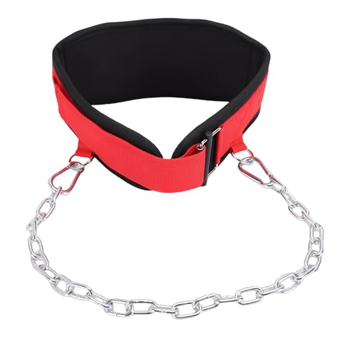 Weighted Pull Up Belt with Chain, Dip Belt for Workouts, Ergonomic & Breathable EVA Material for PullUps, Squats, Strength Training - color: L