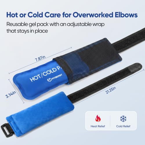 FitBeast Elbow Recovery Kit with 4-Level Flex Therapy Bars, Twist Bar for Tennis Elbow & Golfer's Elbow Physical Therapy Exercises, Forearm Wrist Grip Trainer with Elbow Brace & Hot and Cold Pack