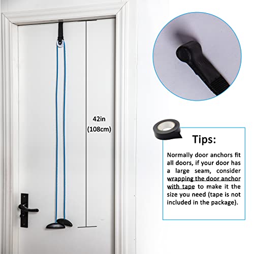 Shoulder Pulley Over The Door Physical Therapy System | Over-the-door exercise pulley designed for shoulder physical therapy exercises. - color: Blue