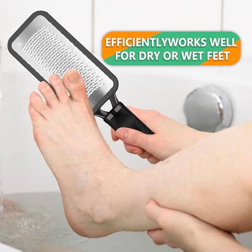 Professional Pedicure File and Callus Remover - Stainless Steel Material, Ergonomic Handle, can Easily Remove Hard Skin, Callus, Dryness, Leaving Your feet Soft and Smooth (Home/Salon use)