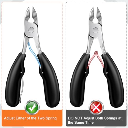 Toenail Clippers for Thick Toenails, DRMODE Heavy Duty Toe Nail Clippers for Thick Ingrown Nails for Seniors with Wide Opening, Professional Fingernail Clipper Nail Cutter Trimmer for Men with Catcher - style: 2PCS Toenail Clippers