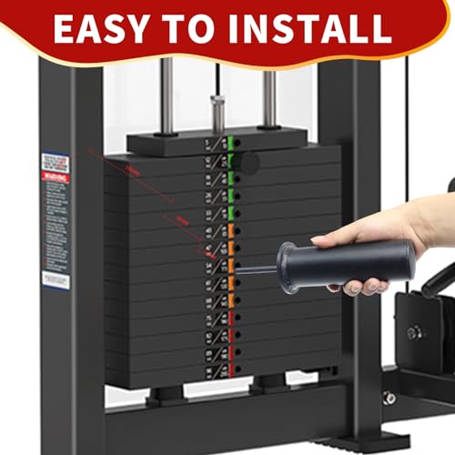 Weight Stack Pin and Spring Collar Weight Stack Extender Pin Commercial and Home Gym Accessories for Cable Tower and Functional Trainer Machine (Hanger Rod Length: 150 mm, Ø 8 mm,Length 110mm)