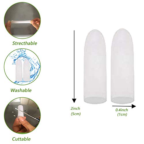 Kris-kikomy Gel Finger Protectors Finger Caps Silicone Fingertips Protection - Finger Cots Great for Trigger Finger, Finger Arthritis, Finger Cracking and Other Finger Pain Relief (Small) - size: Small (Pack of 10)