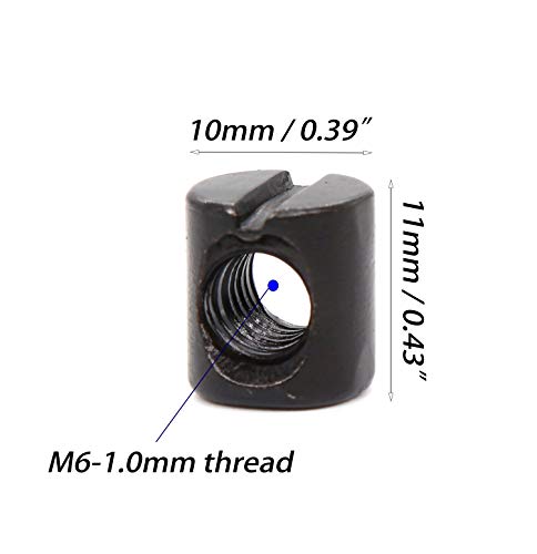50pcs M6 x 15mm/ 20mm/ 25mm/ 30mm/ 35mm Black Hex Socket Cap Bolts Barrel Nuts Assortment Kit for Crib Baby Bed Cots Furniture - size: M6 x 15/20/25/30/35mm (50pcs)