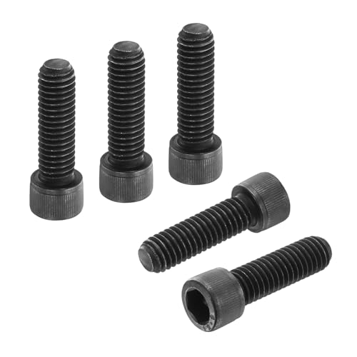 PATIKIL 3/8"-16 x 1-1/4 Socket Head Cap Screws Bolts, 10Pcs Carbon Steel Hex Head Metric Screws for Door Road Bicycle Mountain Bike Auto Ship Communication Equipment, Black - size: 3/8"-16 x 1-1/4