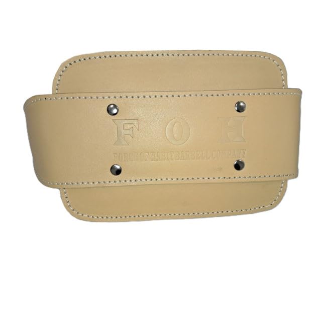 Leather Dip Belt | 30" Steel Chain, Padded Lumbar Support, For Powerlifting, For Weightlifting - color: Tan