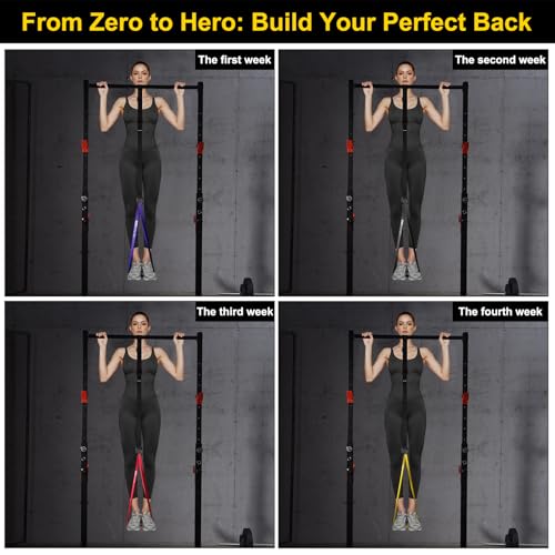 Ally Peaks Pull Up Assistance Bands，Heavy Duty Resistance Band for Pull Up Bar，Adjustable Weight/Size with Fabric Feet/Knee Rest Pull up bands,Up to 410lbs Assistance，resistance bands and assist bands - style: 4 resistance bands