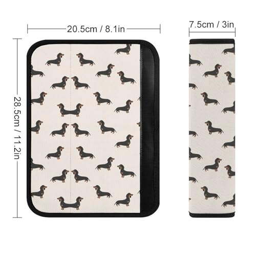 2 Pack Dachshund Weiner Dog Pet Dogs Car Seat Belt Pad Soft Padded Automotive Seat Belt Protector for Child, Stroller Pushchair High Chair, Shock Absorption - color: Pattern 907