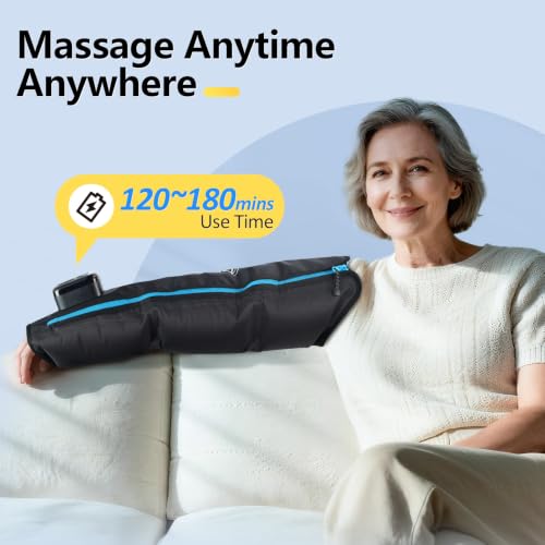 Comfytemp Air Compression Arm Massager for Circulation and Pain Relief, S | Recovery for for Tennis Elbow, Edema, Portable Full-Arm Compression Sleeve, Ideal for Men Women (Fits Upper Arm 8.5"~13") - size: S, 8.5"~13"