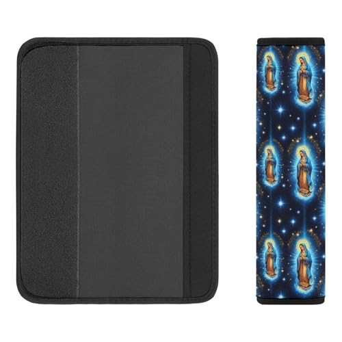 2 Pack Virgin Mary Mother Mary Space Seat Belt Cover Universal Fit Shoulder Protector for Adults and Children, Most Cars, Comfortable Driving - color: Pattern 96