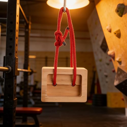 FAVOMOTO 2pcs Portable Wooden Rock Climbing Fingerboard Hangboard Training Board for Grip Strength Enhancement Indoor Outdoor Climbing Training Equipment