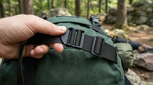 Ladder Lock Tri Glide Slide - Adjustable Strap Clips for Backpack/Gear Straps - Fits 3/4",1",1-1/4",1-1/2",2" Webbing - color: 10-pack for 1-1/4" Webbing