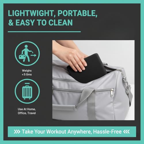 Non-Slip 2-Pack Squat Wedge Block for Men & Women, Heel Elevated Squat Wedges for Barbell & Goblet Squats, Weightlifting, Calf Raises, Ankle Mobility & Balance, High-Density Foam Slant Boards with Storage Bag