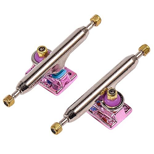 Fingerboard Trucks with Upgraded Urethane Bushings and Pivot Cup,34mm 32mm Width,Normal Kingpin (Pink, 34mm) - color: Pink, size: 34mm