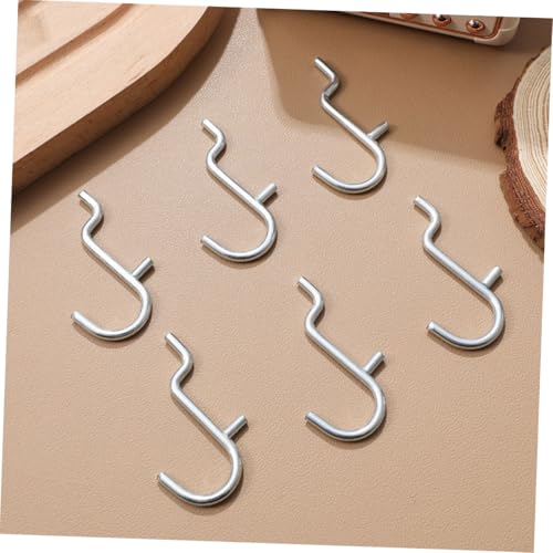 10pcs Heavy-Duty Stainless Steel Pegboard Hooks Hanging Board Rack Organizers for Garage Kitchen Workshop Storage Sleek Modern Design for Versatile Tool Display and Space Saving