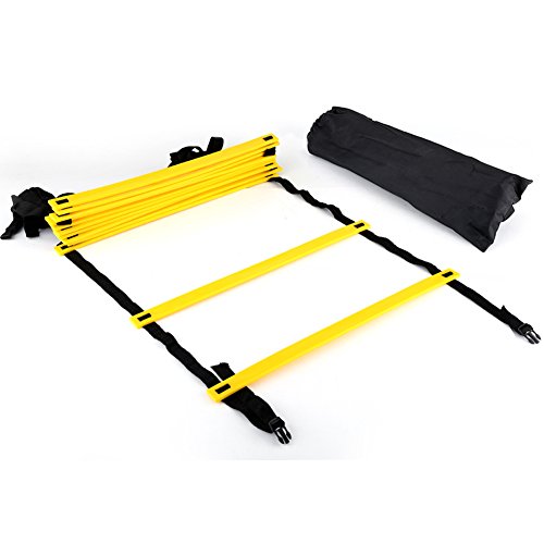 Alomejor Agility Speed Training Ladder Durable Adjustable Rungs Improves Technique for Football Soccer Athletes PP Material