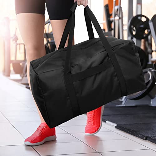 COOLBEBE 24x12x12 Inch Travel Duffle Bag (53L), Mid-Size Weekender for Overnight Trips, Camping, and Sports Gear Hauling, Water Resistant, Black - size: 24” x 12” x 12”