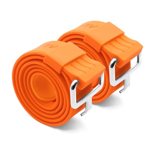 Utility Straps Pro (2-Pack) - Heavy-Duty 40lb Secure Straps for Bikes, Skis, Moto Gear, Tools & More - Freeze-Proof, Safety Orange (27.5in(70CM)) - color: 27.5in(70CM)