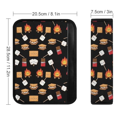 Universal Soft and Comfortable Car Seat Straps Shoulder Pads for Girls and Boys, Most Cars, 1 Pair Marshmallow Cookie Harness Pads Strap Comfortable Driving - color: Pattern 369