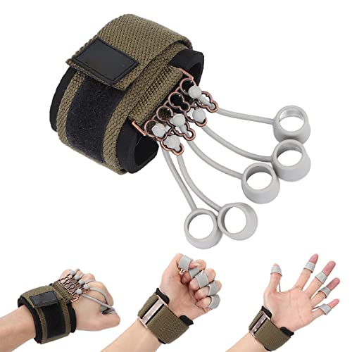 Yinhing Finger Exerciser Hand Grip Strengthener Adjustable Silicone Wrist Strap for Rock Climbing Tennis Guitar Piano Drummer Ergonomic Finger Strength Trainer (20lbs Red) - size: 20 Pound Red