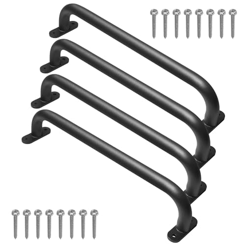 4 Pack 17 Inch Black Playground Equipment Handles Metal - Playset Slide Handles, Swing Sets Accessories Grab Bars, Kids Climbing Monkey Bar for Playhouse, Treehouse, Jungle Gym - color: Black-4pack