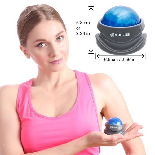 Massage Roller Ball, Tight and Sore Muscles Relief, Manual Massager, Alleviating Shoulder, Arms, Back, Legs, Calves or Muscle Tension - color: Blue