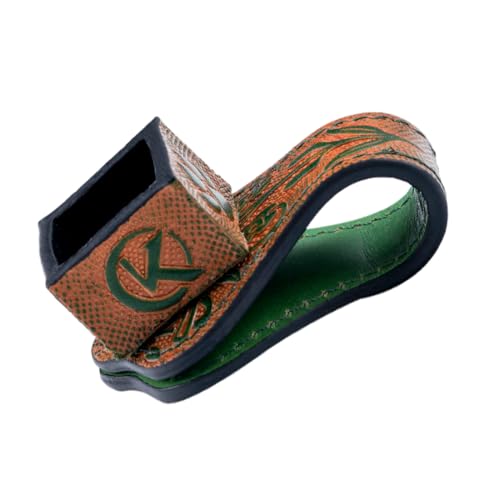 KONLLEN Magnetic Chalk Holder, Pool Cue Accessory | Round or square holder keeps chalk secure and easy to reach for pool cue and billiard players - color: square-Green