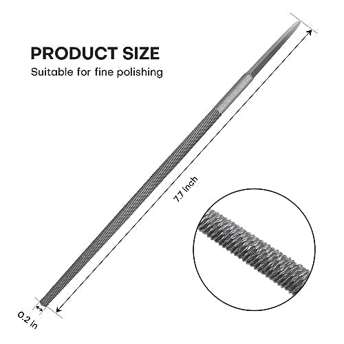 6" Round Medium Cut File, Double Cut Teeth, Made of High Carbon Steel, Half Round Hand File Without Handle, Suitable for Shaping Metal, Wood, etc - color: Round, size: 6 Inch