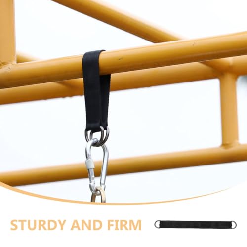Holibanna 4 Pcs Heavy Duty Outdoor Swing Buckle Connecting Straps 3cm X 28cm Double-Layer Nylon Tree Hanging Belts for Hammock and Gym Equipment