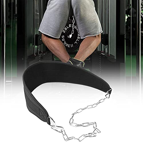 Dipping Belt with Chain 89CM Adjustable Heavy Duty Steel Lifting Chain for Pull Ups, Weightlifting, Powerlifting, Bodybuilding Workouts, Weighted Parallel Dips Strength Tested Up to 50kg