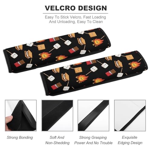 Universal Soft and Comfortable Car Seat Straps Shoulder Pads for Girls and Boys, Most Cars, 1 Pair Marshmallow Cookie Harness Pads Strap Comfortable Driving - color: Pattern 369