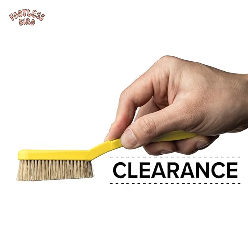 Rock Climbing & Bouldering Brush, Ergonomic, High Density Wild Boar's Thick Hair Bristles, 100% Recyclable, Strong Outdoor & Indoor Free Spiky Ring, Yellow - color: Yellow