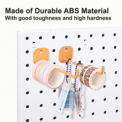 8Pcs Pegboard Wall Organizer Panels, White Pegboard Wall Mount | 10"x 10" ABS Pegboard for Craft Room, Garage, Kitchen, Living Room, Bathroom, Study Room, Peg Boards for Walls - size: White Peg Board- 8Pcs