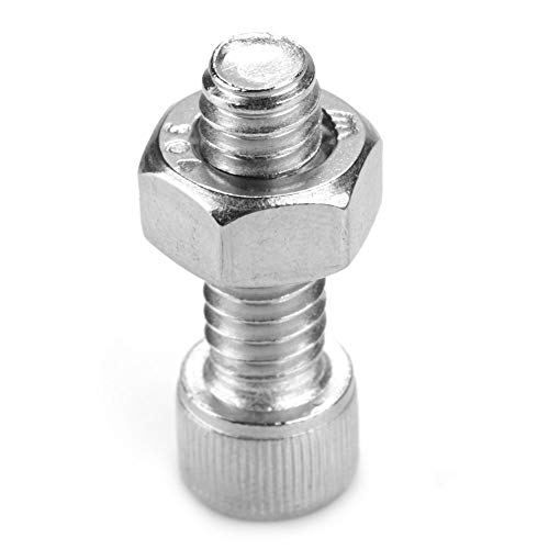Garosa 140pcs Stainless Steel Hex Socket Head Bolts #10-32 Hex Screw Assortment Kit 6 Different Sizes with Storage Case