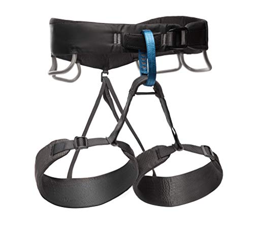 BLACK DIAMOND Men's Momentum Rock Climbing Harness, Adjustable Loops - color: Anthracite, size: MD (30-33" Waist)