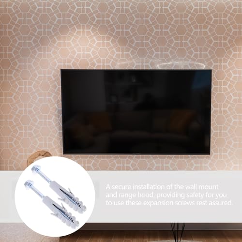 Kisangel 10 Sets Heavy Duty Tv Mount Hardware Screws Kit with Carbon Steel Expansion Anchors for Tv Wall Mount Installation and Range Hood Installation