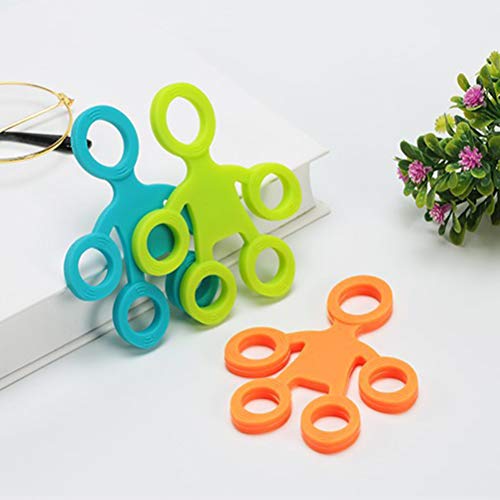 3 pcs Finger Hand Grip 3 Levels Silicone Ring Strengthener Exerciser Trainer Band Fitness Expander Stretcher