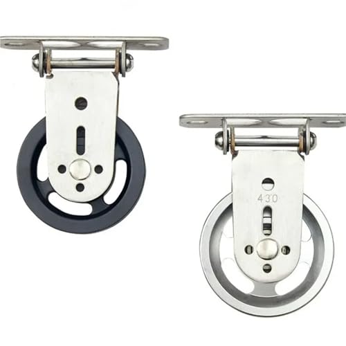 U Groove Stainless Steel Wall Pulley Fitness Wall Mount Rotating Pulley for Home Gym Strength Training Mute Bearing Wheel Home DIY Cable Machine for LAT Lift(Nylon sheave) - color: Nylon sheave