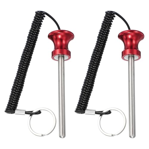 Weight Stack Pin, Weight Gym Pin Strength Training Equipment Replacement with Pull Rope for Commercial Home - color: Red, size: 0.3 x 3.9 Inch