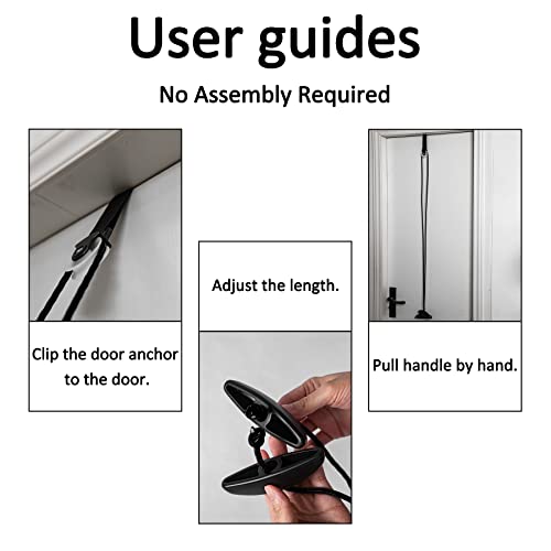 Shoulder Pulley Over The Door Physical Therapy System | Over-the-door exercise pulley designed for shoulder physical therapy exercises. - color: Black