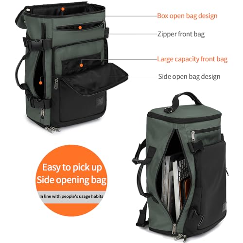 Kalesi Gym Duffle Bag Backpack 4-Way Waterproof with Shoes Compartment for travel Sport Hiking laptop Business-grey - color: Business-grey
