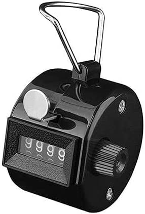 White Deer Hand Tally Counter 4 Digit Number Dual Clicker Golf Handy Convenient - color: MIX